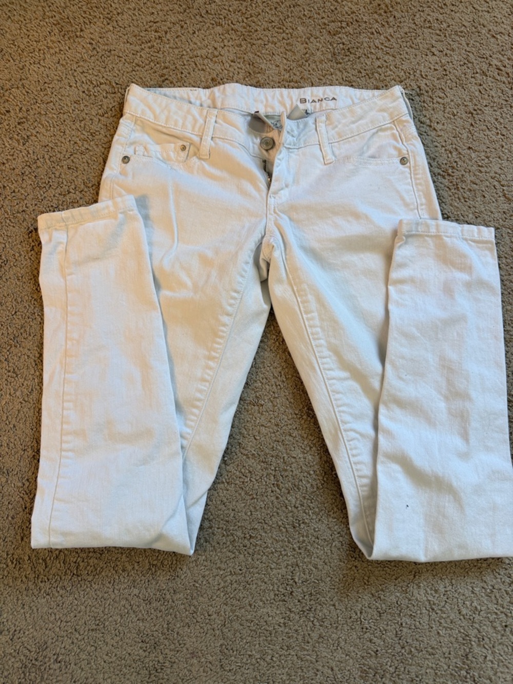 Mango Bianca White Denim Jeans with MNG Jeans Label